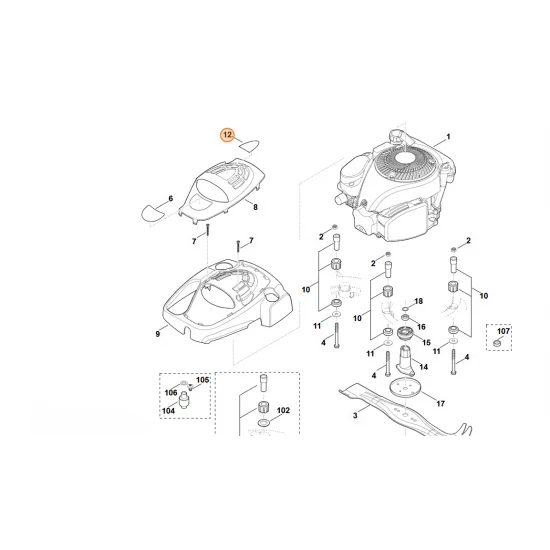 STIHL   Naklejka DOV 0000 967 4406
